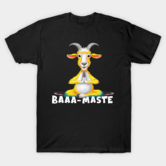 Baaa-Maste Goat Yoga T-Shirt by Double R